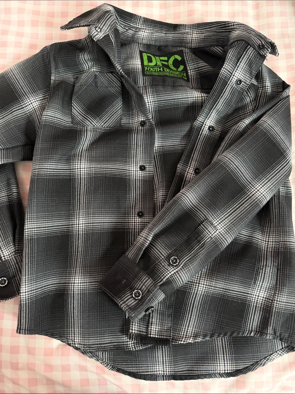 DIXXON Black and White Plaid Button-Down Shirt